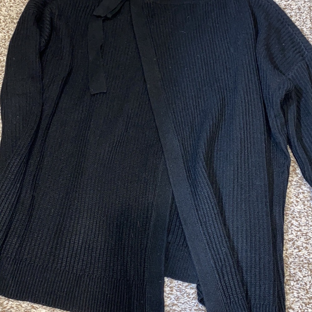 Boutique open back tie sweater